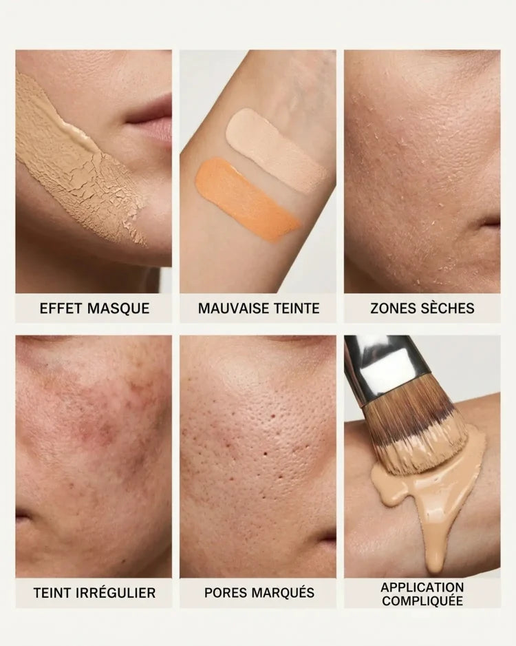 Différences de teinte et textures de fond de teint